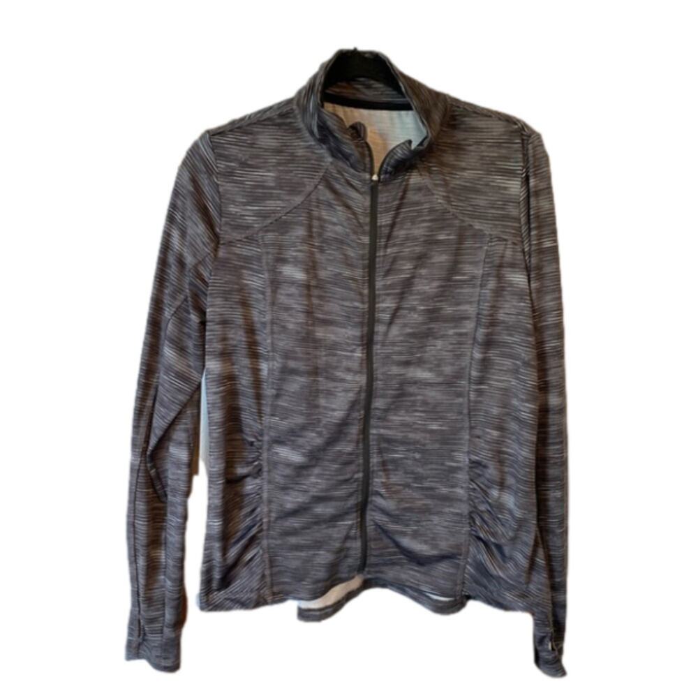 Everlast Women's XL Grey Jacket Full Zip Activewear Stretch Running Workout